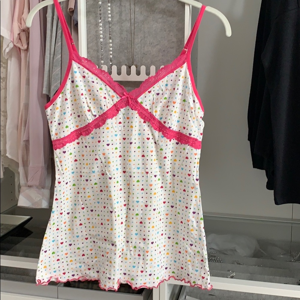 Heart and dot cute tank top